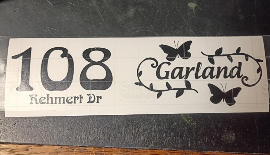 Custom Mailbox Address Decal- Personalized- Perm. Vinyl