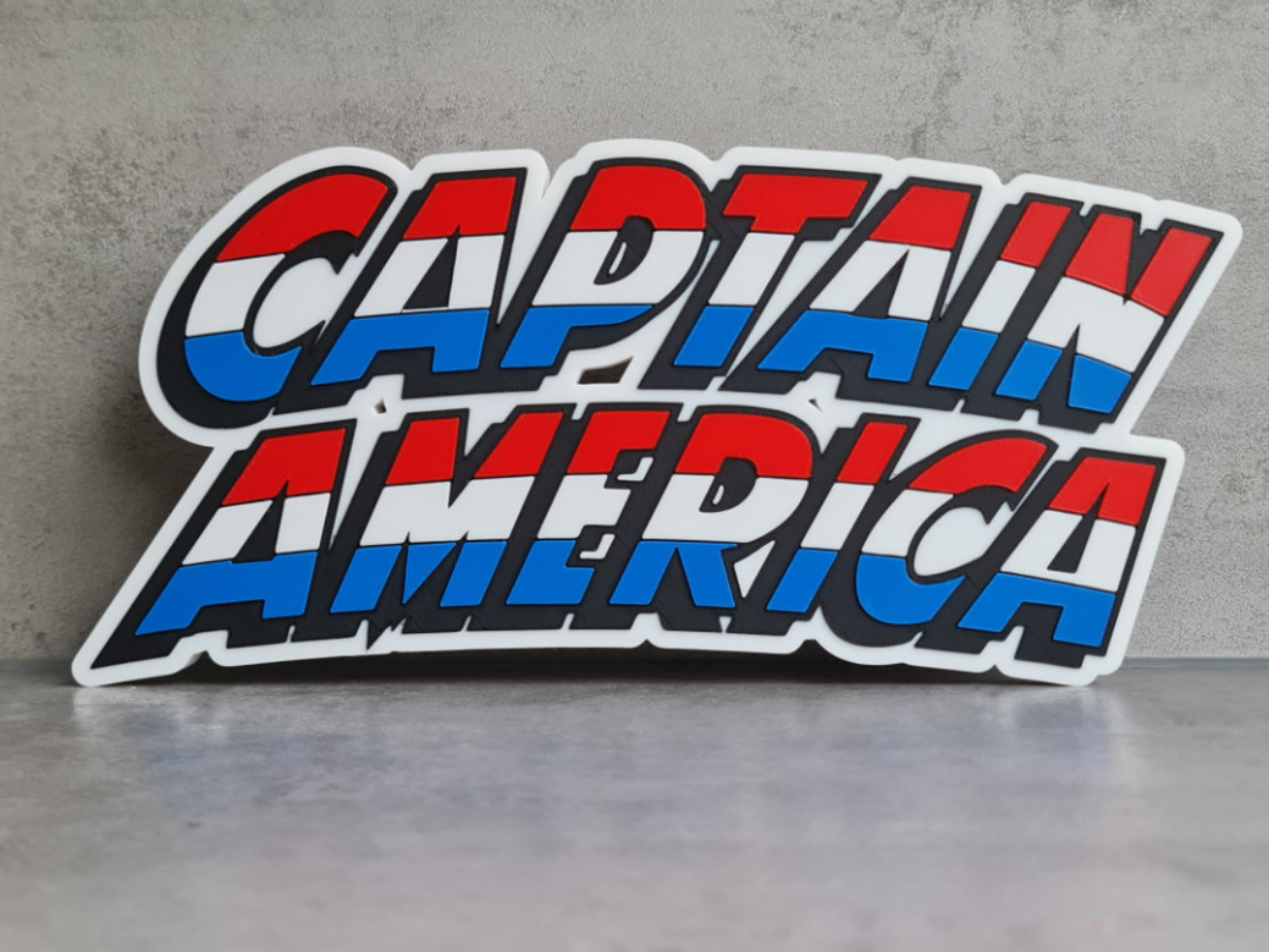 Captain America Logo / Sign 3D Printed Wall Decor