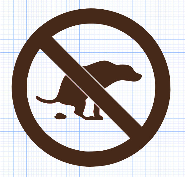 5″ Glossy Vinyl Sticker Decal No Dog Poo Oracal 651 New Red Or Brown