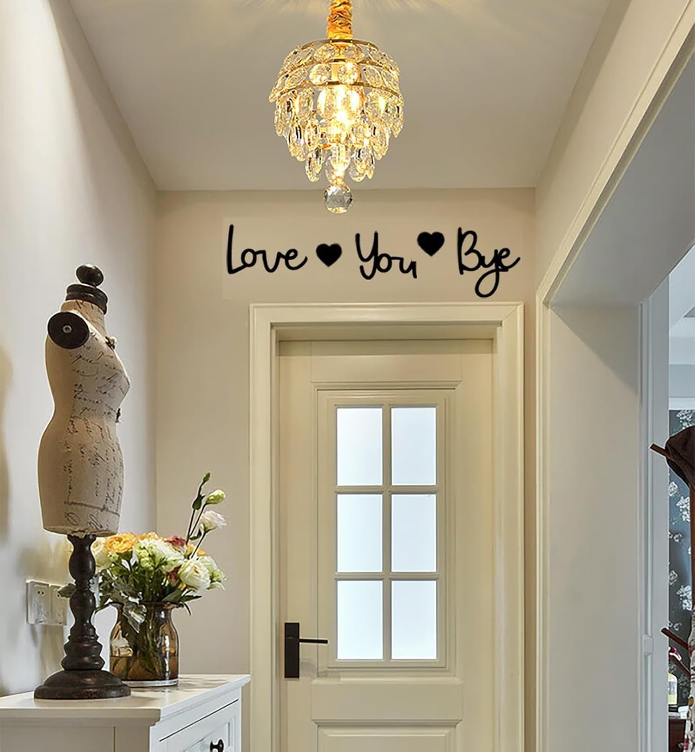 Love You Bye Wood Signs for Home Wall Decor Express Love Family Sign Boho Decor