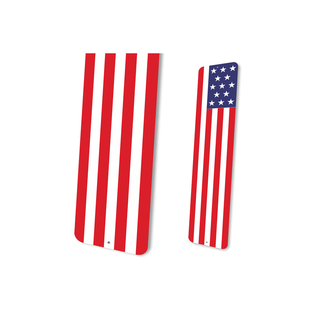 American Flag DeMetal Sign 2 Metal Sign