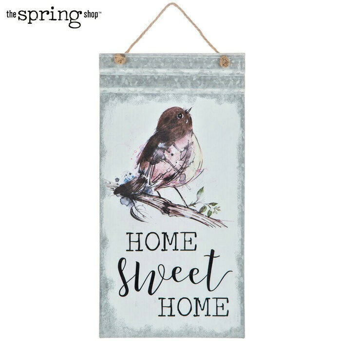 Home Sweet Home Galvanized Metal Hanging Wall Decor