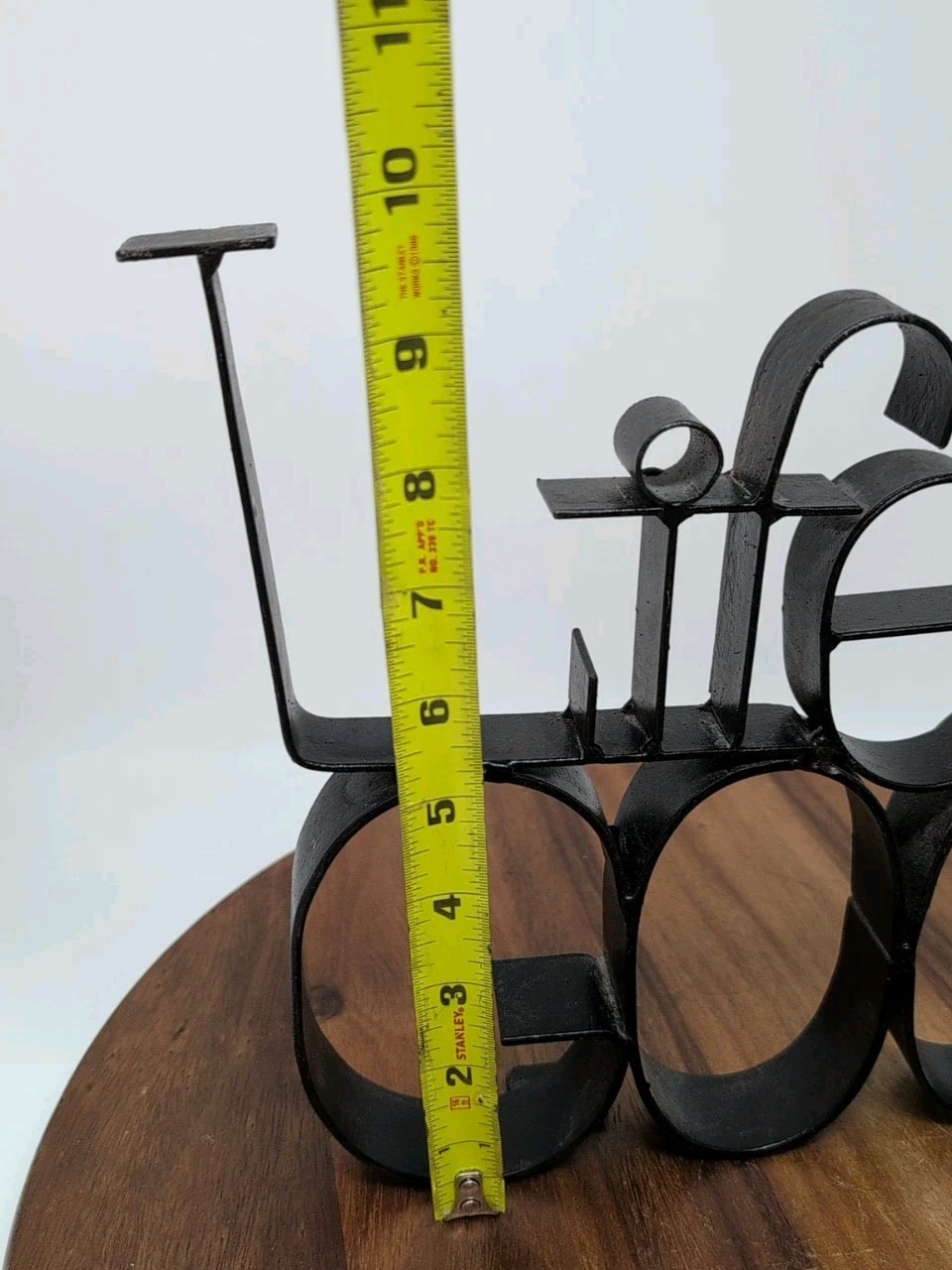 Life Is Good Metal Cut Out Sign Decor Black Metal Table Top sculpture/decoration