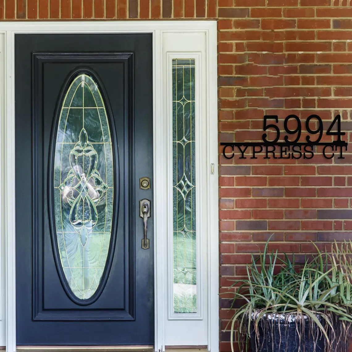 Custom Modern Metal Address Sign, Street Name House Number Address, House Decor