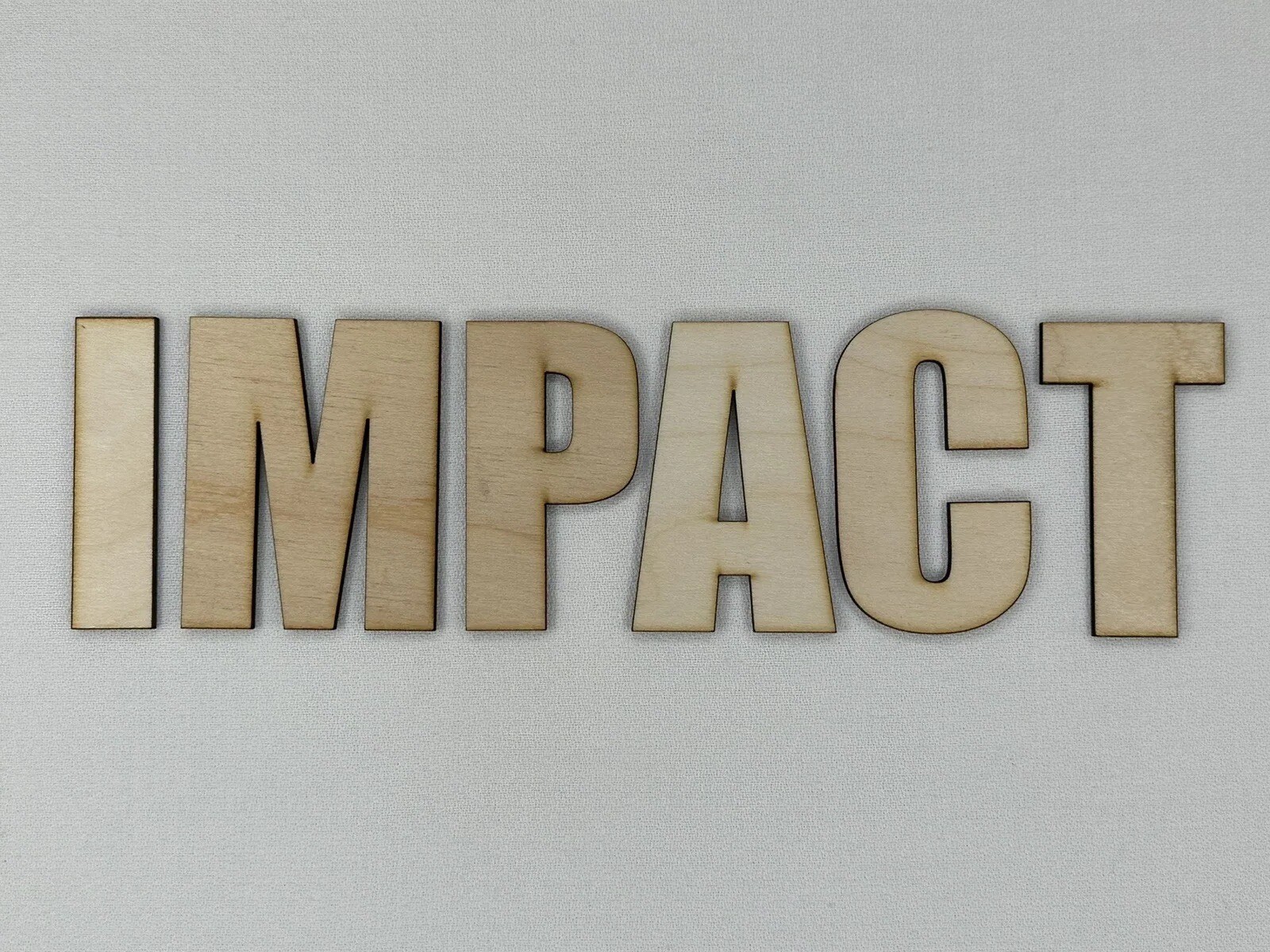 Laser Cut Unfinished Wood Letters or Numbers Impact Font Craft Cutout
