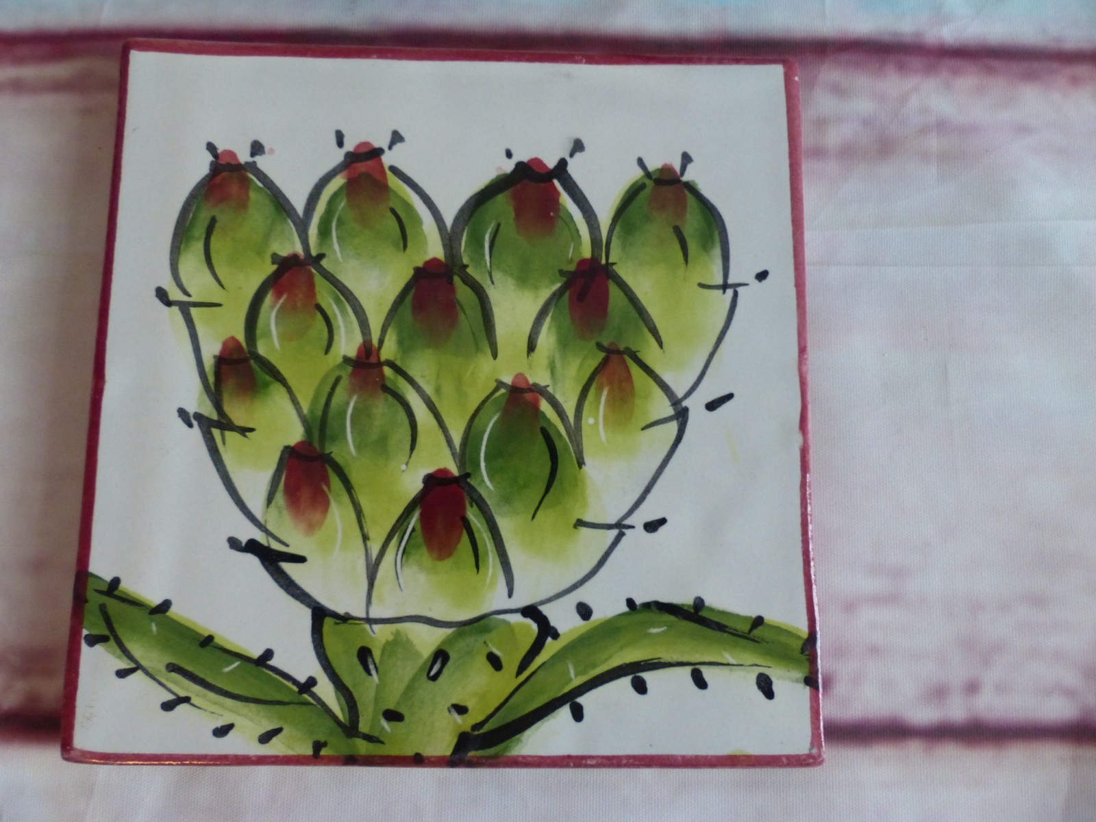 Pr. 6″ x 6″ Asheville Tileworks Vegetable Wall Decor Tiles 1996