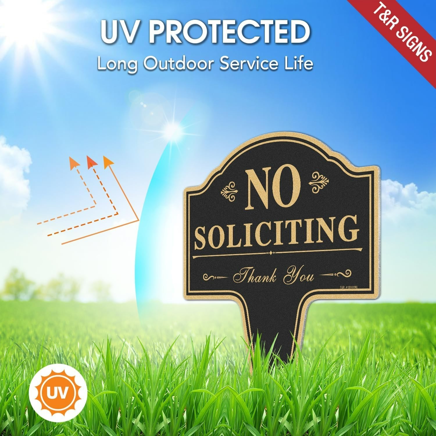 Durable 14” x 10” Anti-Solicitation Signs – 2 Pack, Rust-Free & UV Protected