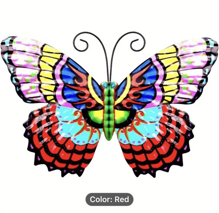 3D Metal Butterflies Set Of 4 Hanging Decor Garden Wedding Party Decor
