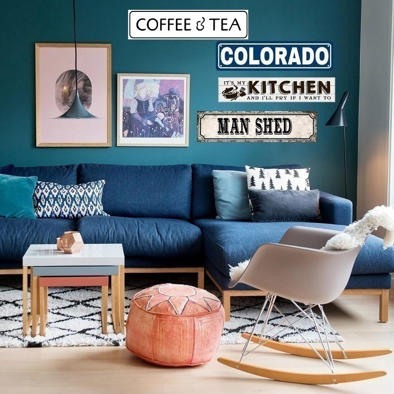 Camp Chugabrewski Metal Sign – Rustic 40.64×10.16cm Black & Yellow