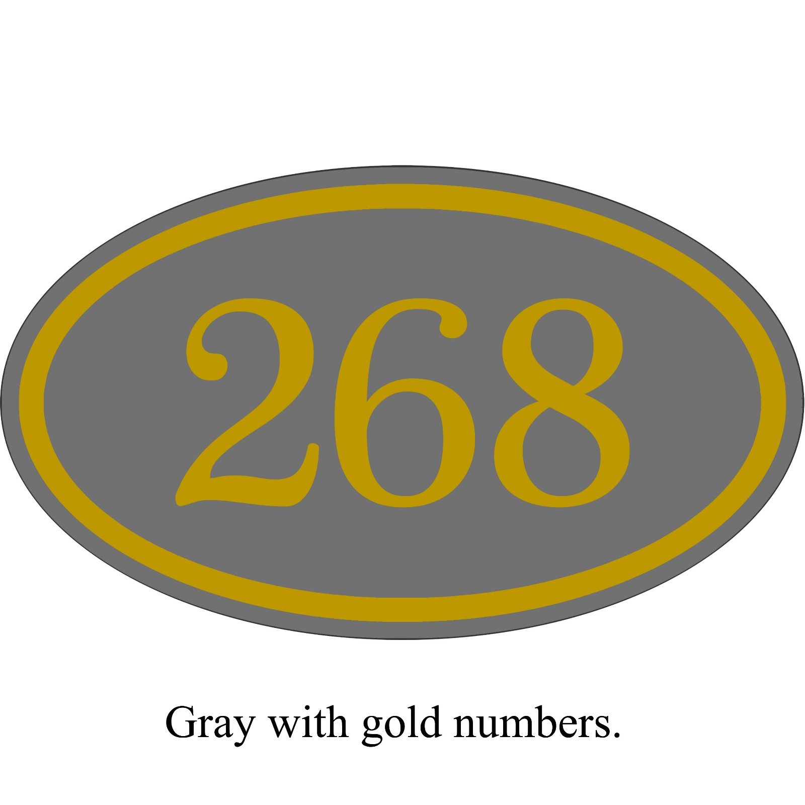 Personalized House Address Number Sign Aluminum Plaque 12″ x 7″ Custom Colors