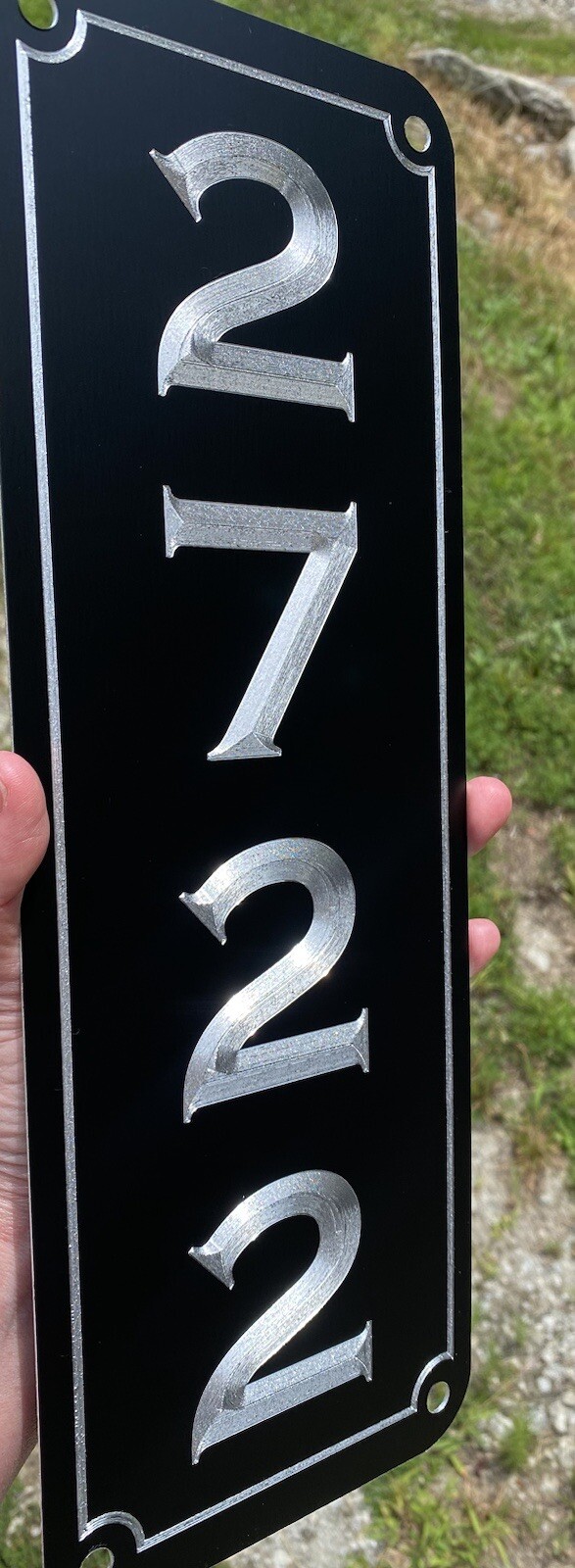 Engraved Personalized Custom House Home Number Street Address Metal 5×14 Sign