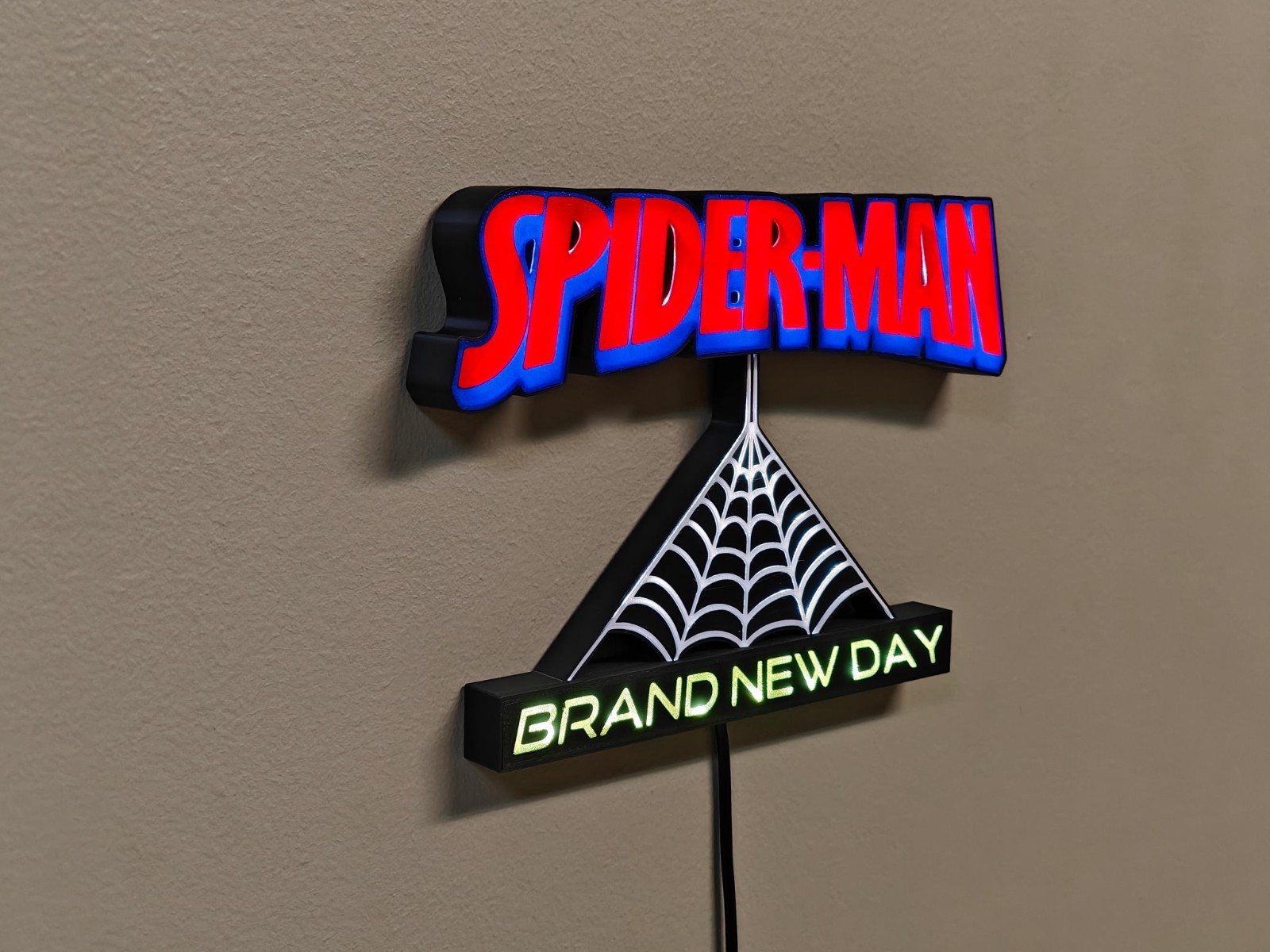 Spider-Man LED Decoration – Marvel light-up wall sign – Brand New Day Desk Lamp
