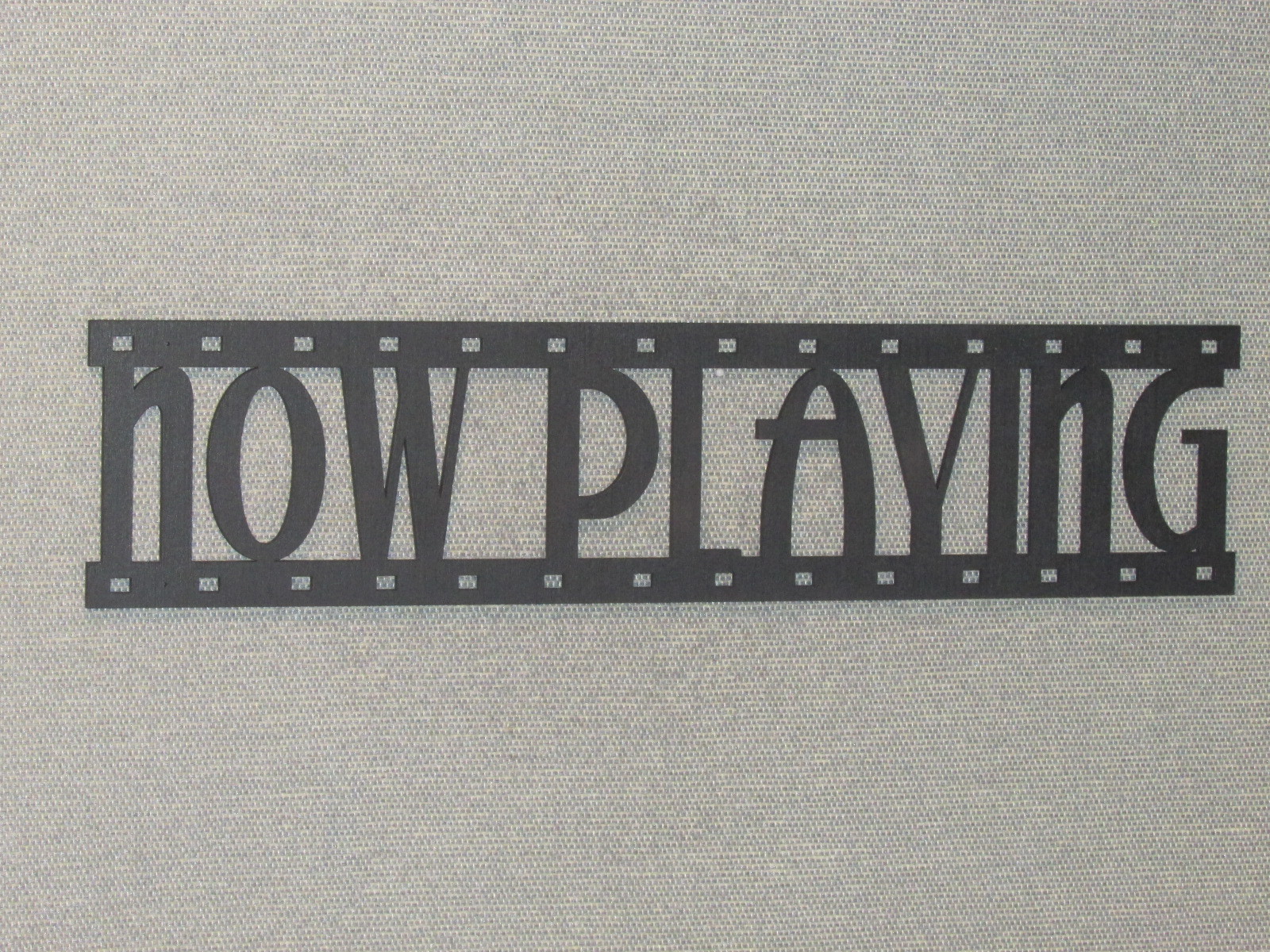 NOW PLAYING Movie Film Strip Wood Wall Word Sign Art Decor Movies Reel