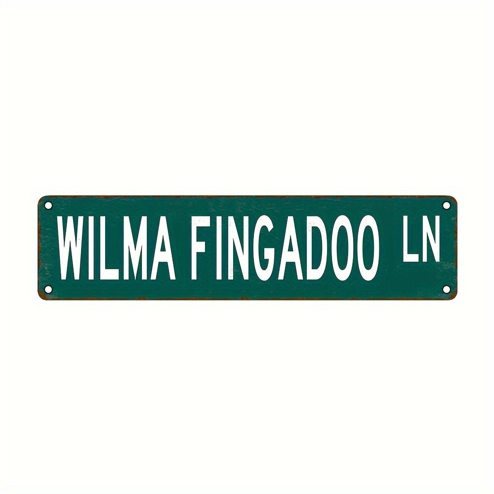 Vintage Green & White Metal Wall Sign 40.64cm*10.16cm
