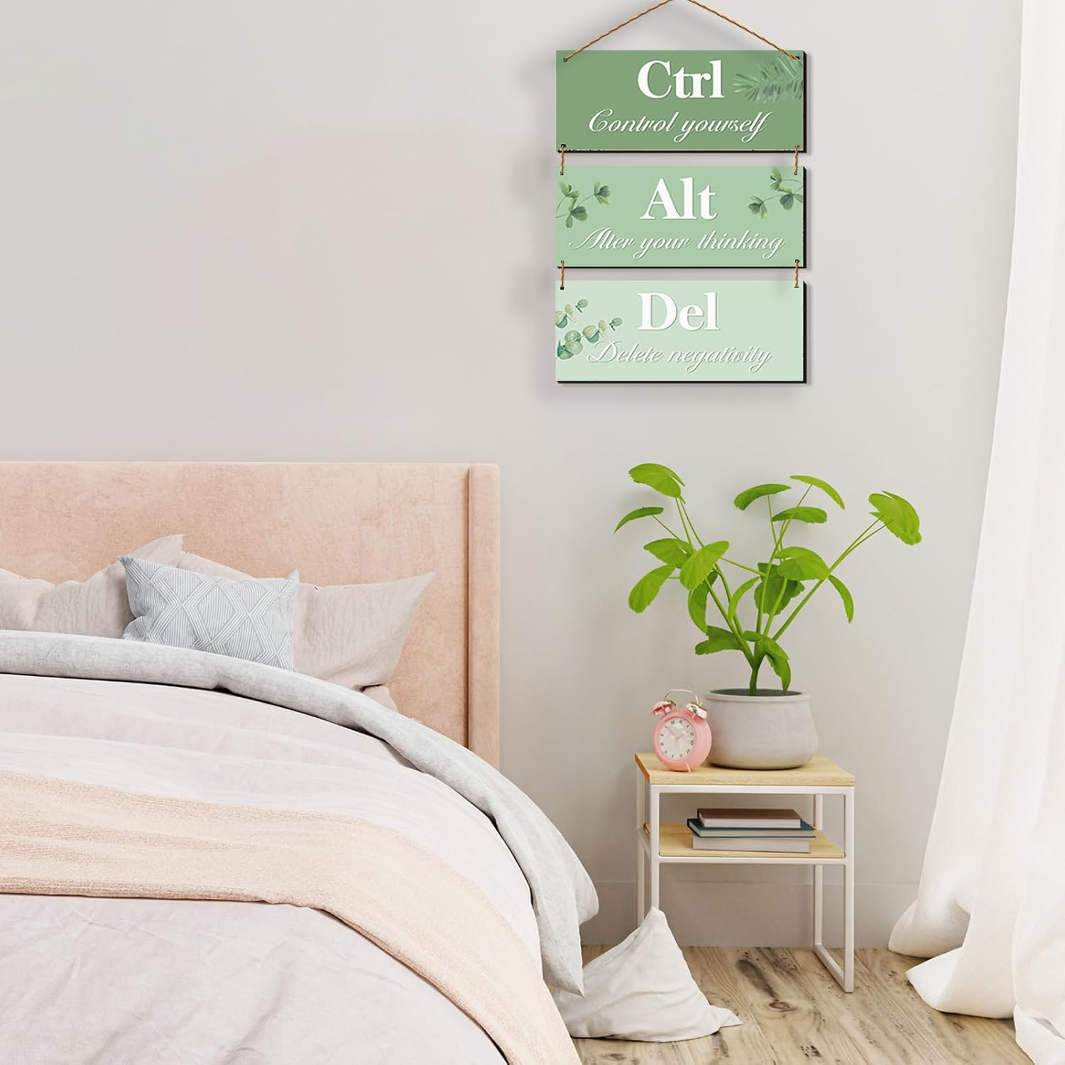 3Pcs Office Wall Decor Green Leaves Office Decoration Rustic Farmhouse Office De