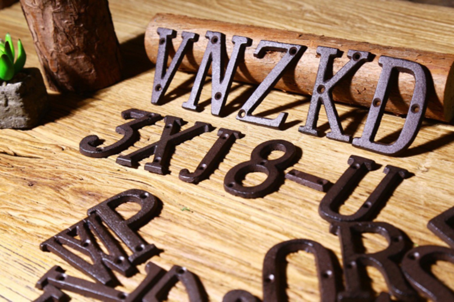 Cast Wrought Iron Black Antique House Door Alphabet Letters and Numbers HOTSALE