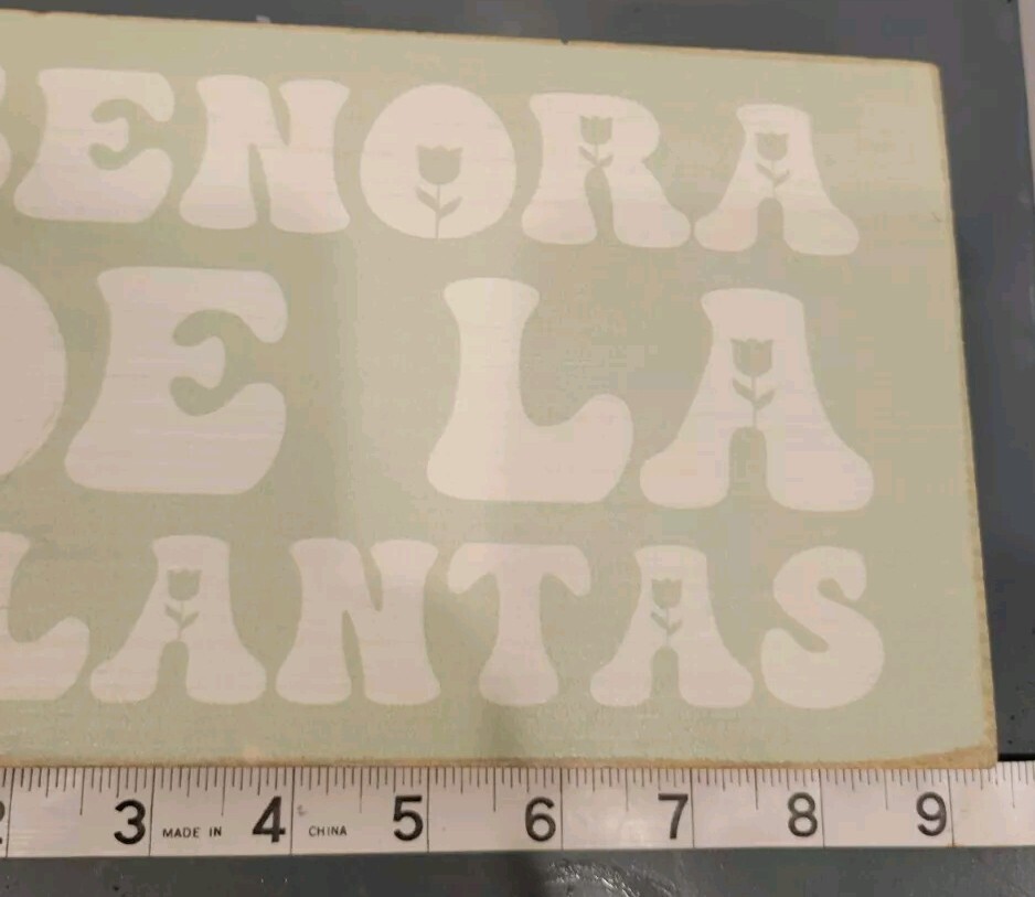 Plant Lover Wood Sign Spanish SENORA DE LA PLANTAS