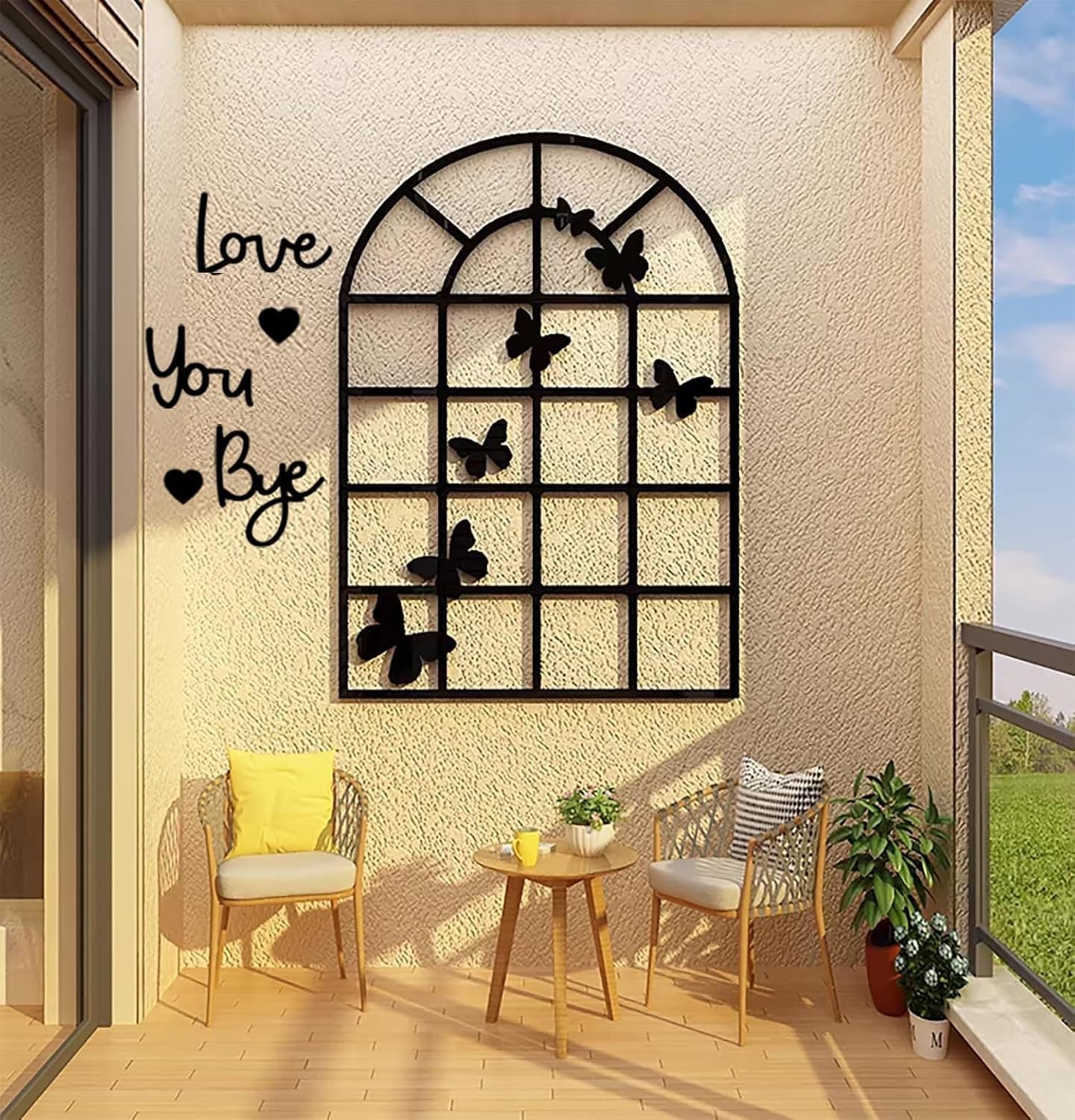 Love You Bye Wood Signs for Home Wall Decor Express Love Family Sign Boho Decor