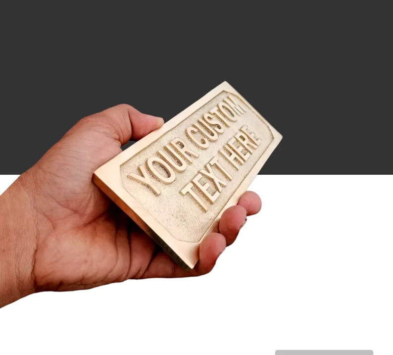 Personalized Brass Plaque – Heavy duty cast brass 3D signs, Name Plates,