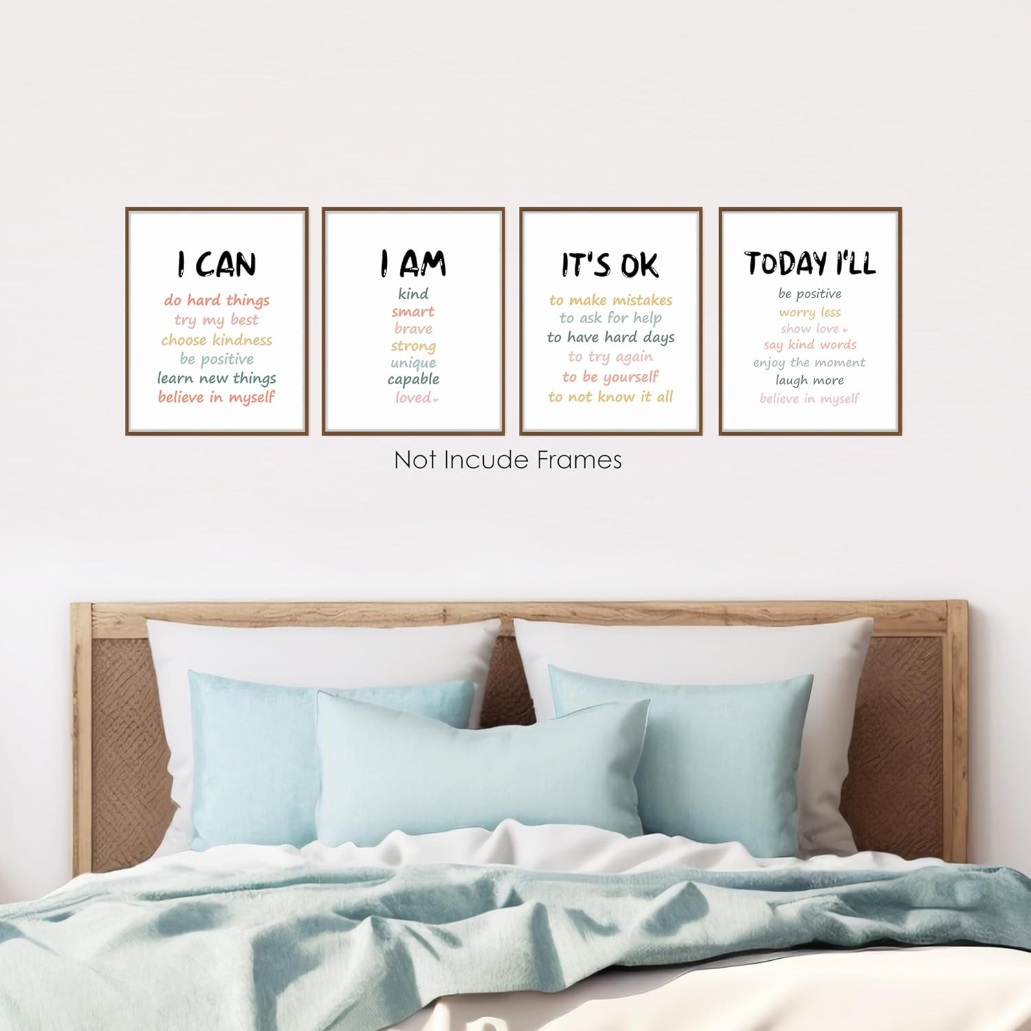 Positive Affirmation Wall Decor, Inspirational Motivational Quote Wall Art Print