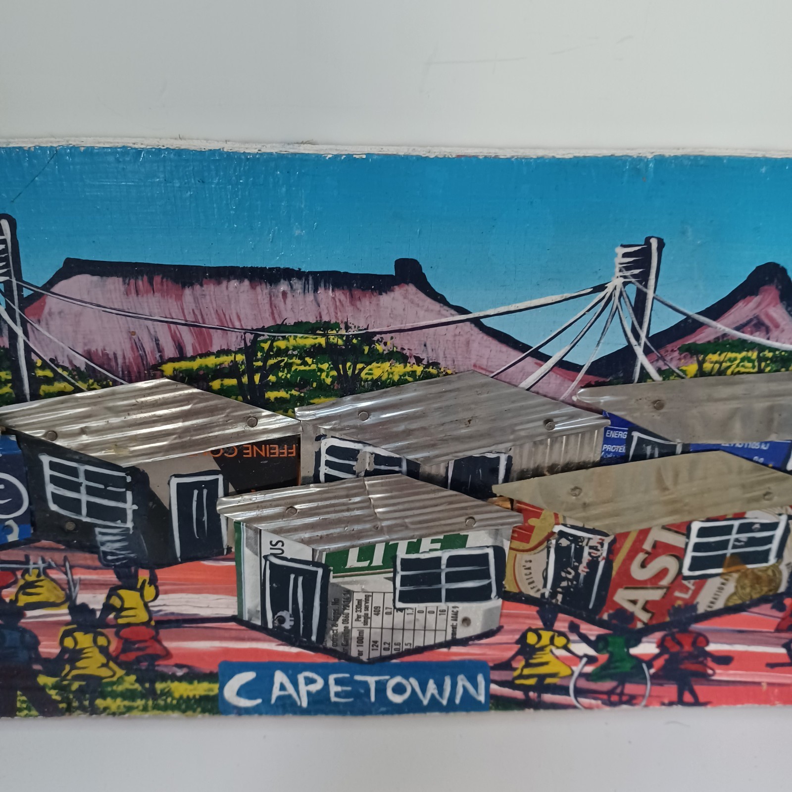 Handmade Township Art CapeTown South Africa Wooden Wall Plaque 3D