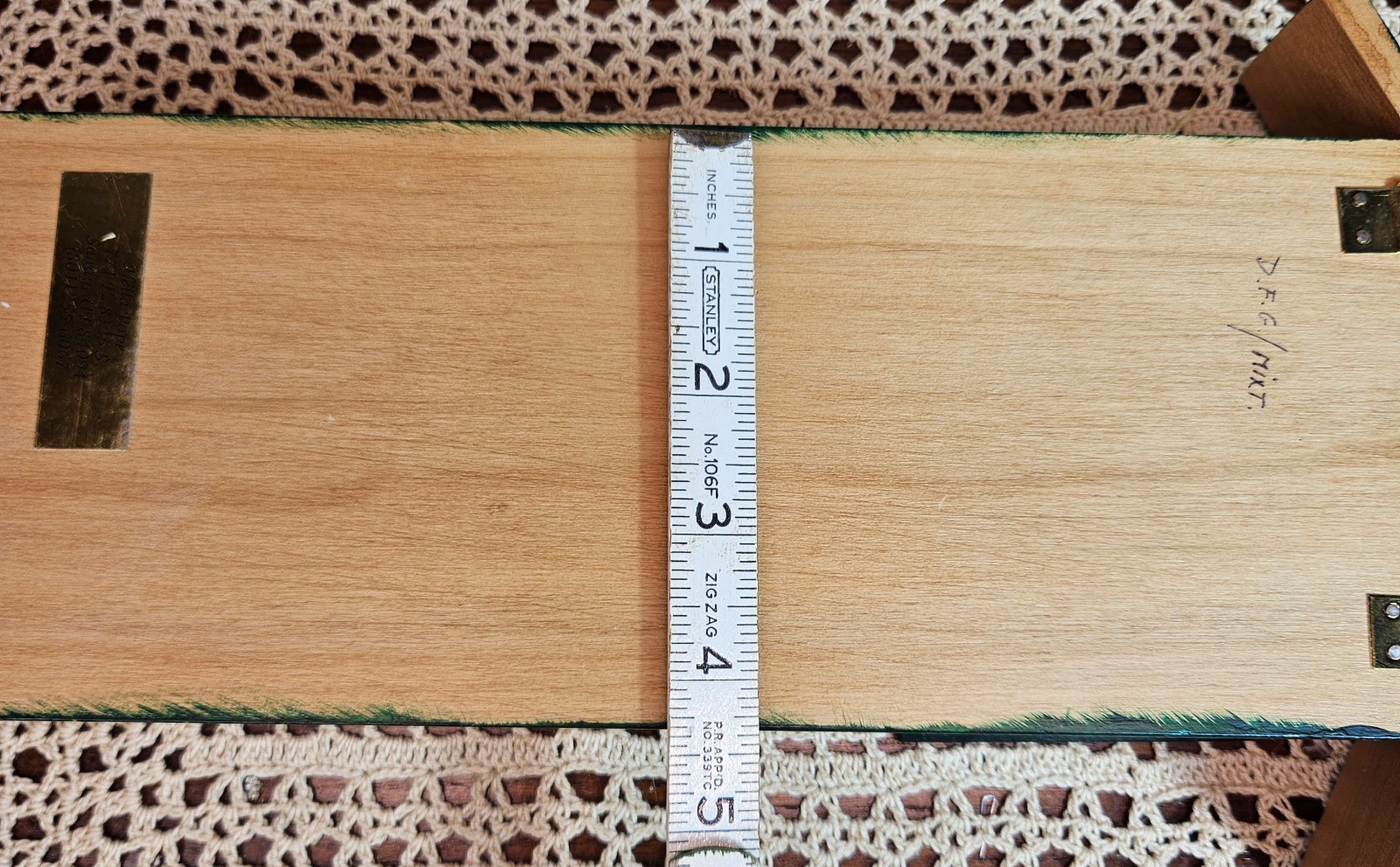 Vintage Signed Folk Art Hand Painted Wooden Notepad Wall Mounted Hanging German