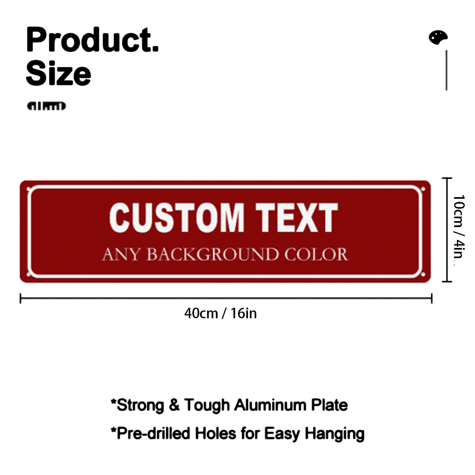 16″ x 4″ Custom Aluminum Metal Sign Personalized Your Own Text Message Sign