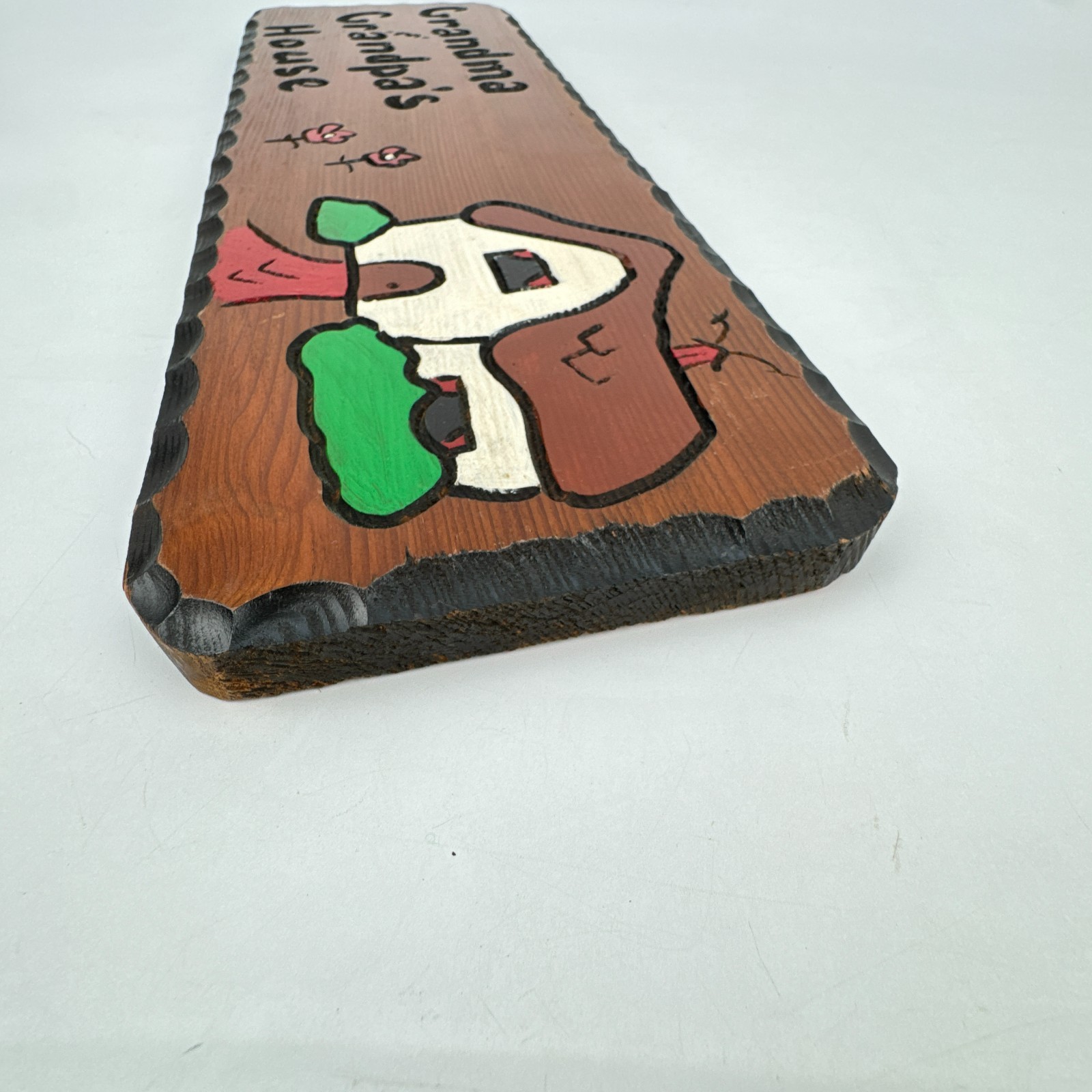 Vtg Grandma & Grandpa’s House Sign Wooden Hand Painted Rustic Home Decor