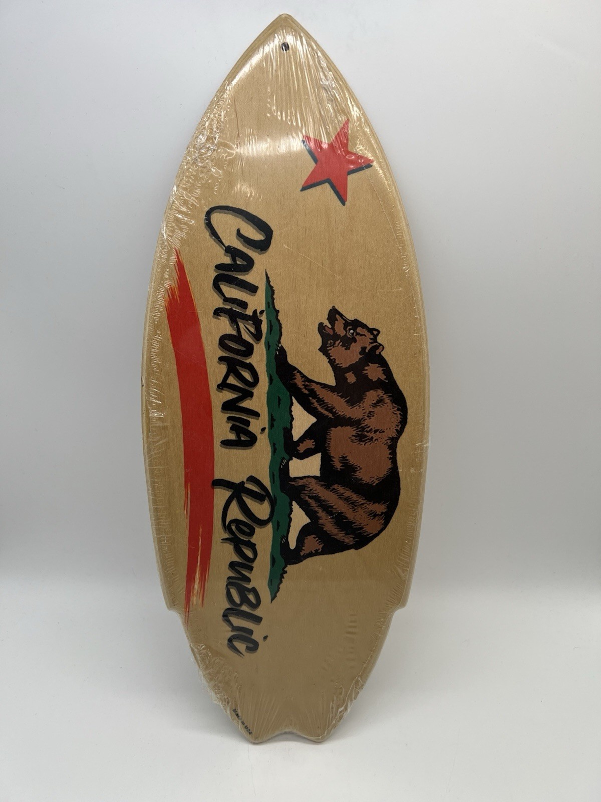California Flag Mini Surfboard Wall Sign Decor Beach Surfing Beach Star Bear 19”
