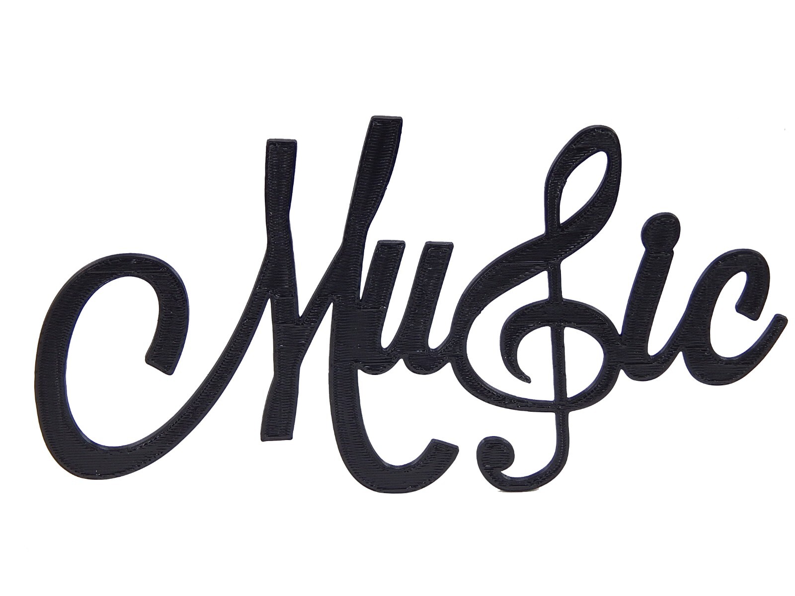 Black Musical Notes Music Room Treble Clef Plastic Wall Art Hanging Sign Decor