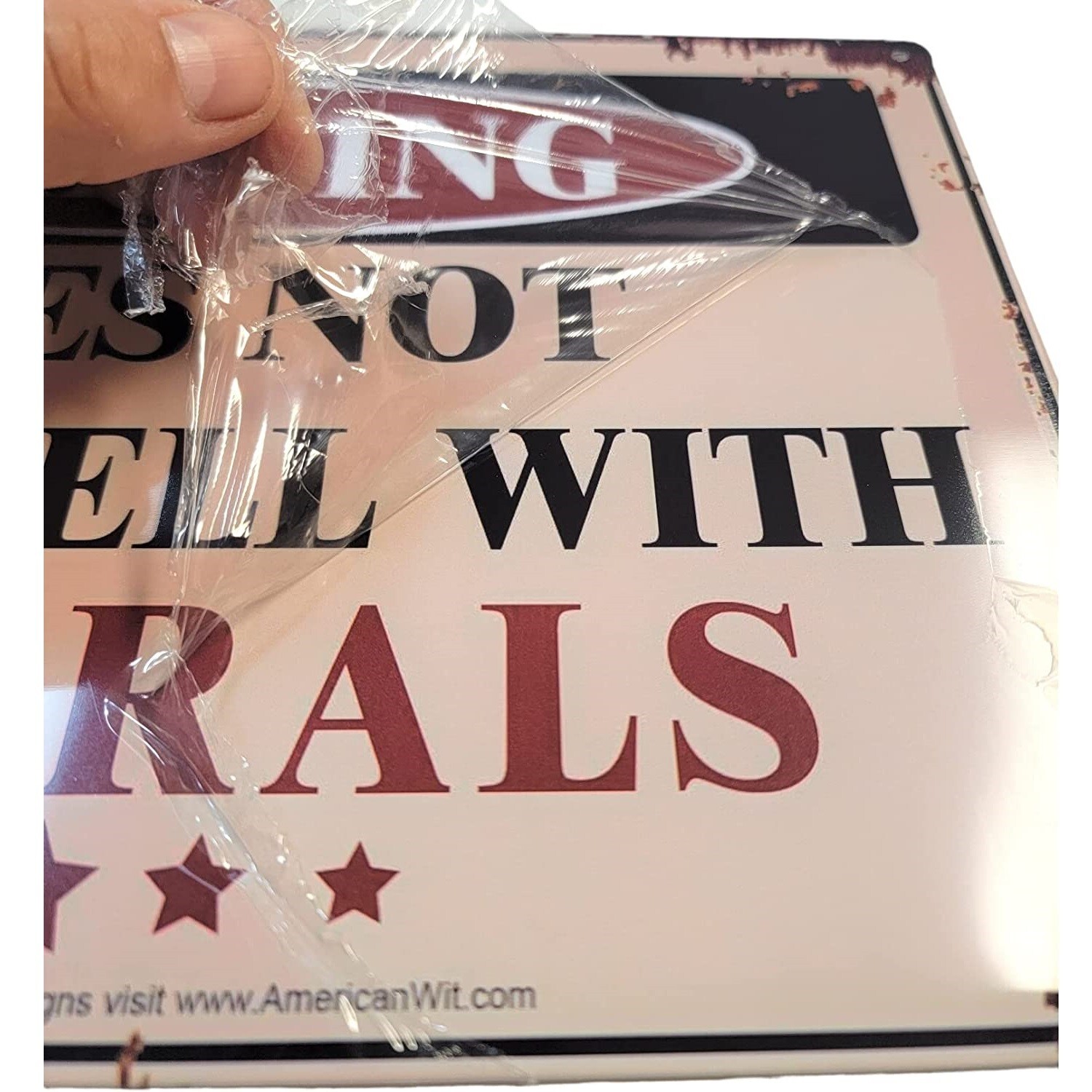 AMERICAN WIT 8″ x 12″ Metal Sign (WARNING – Does Not Play Well With Liberals)
