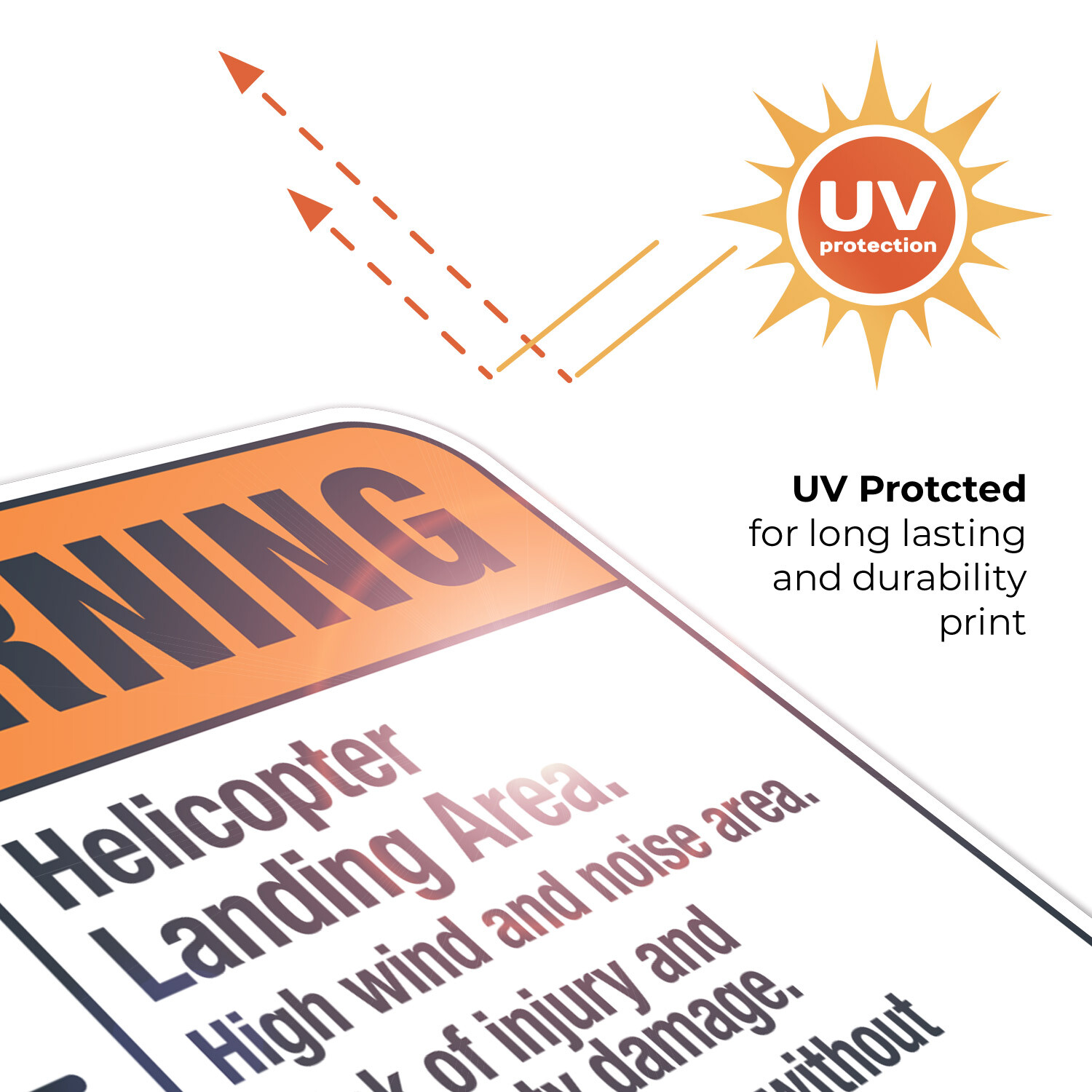 Helicopter Landing Area Sign, ANSI Warning Sign,