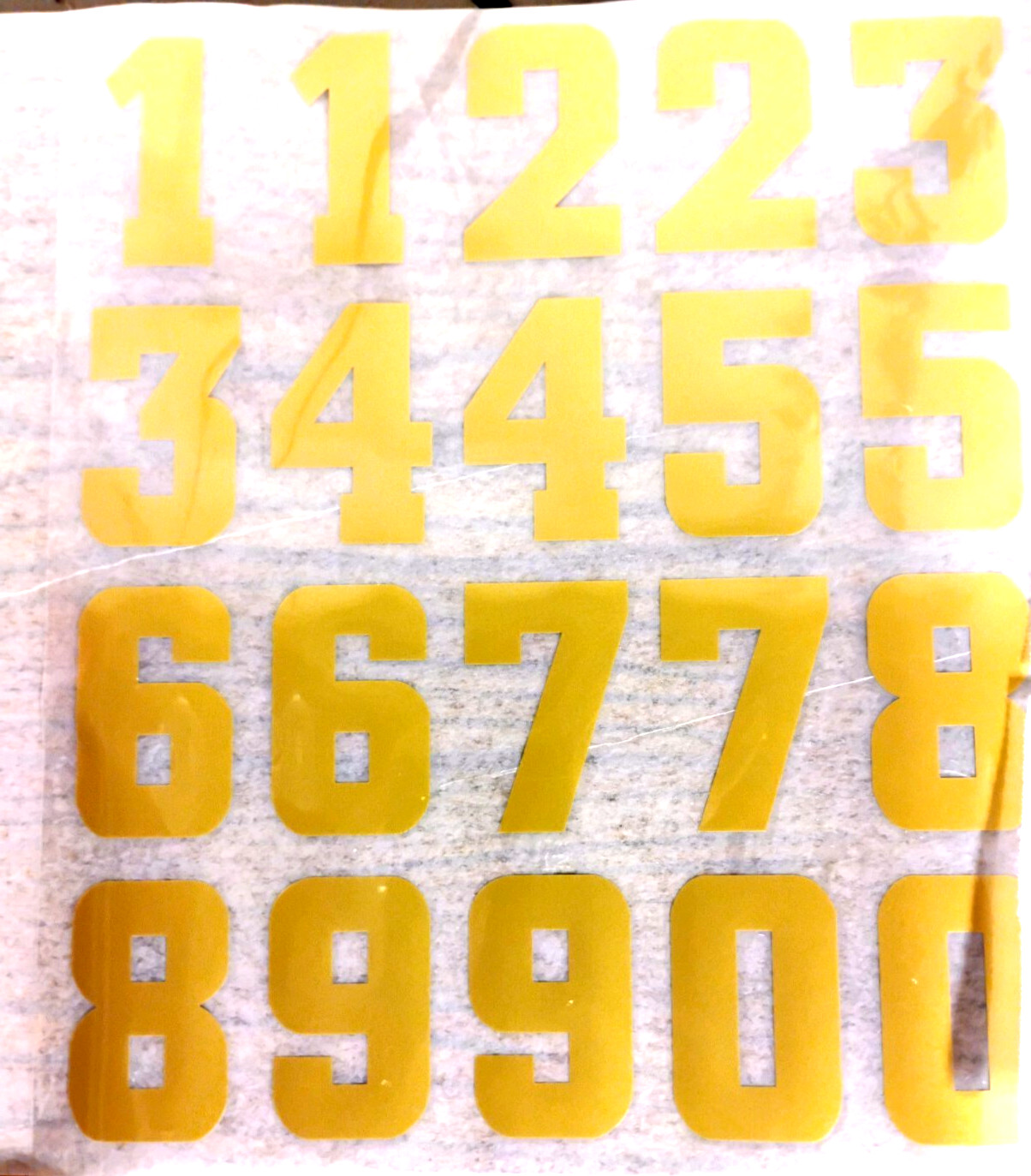 6″ Permanent Vinyl Adhesive Numbers- 6 Colors Available
