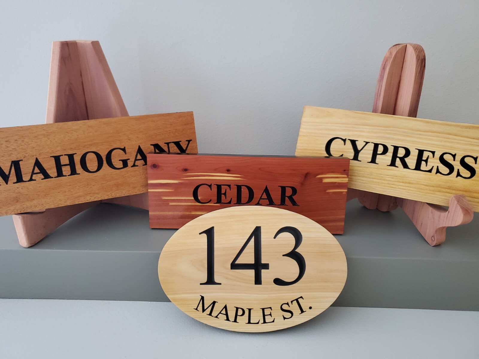 Address Sign Street Name House Number Plaque Carved Wood Custom Personalized