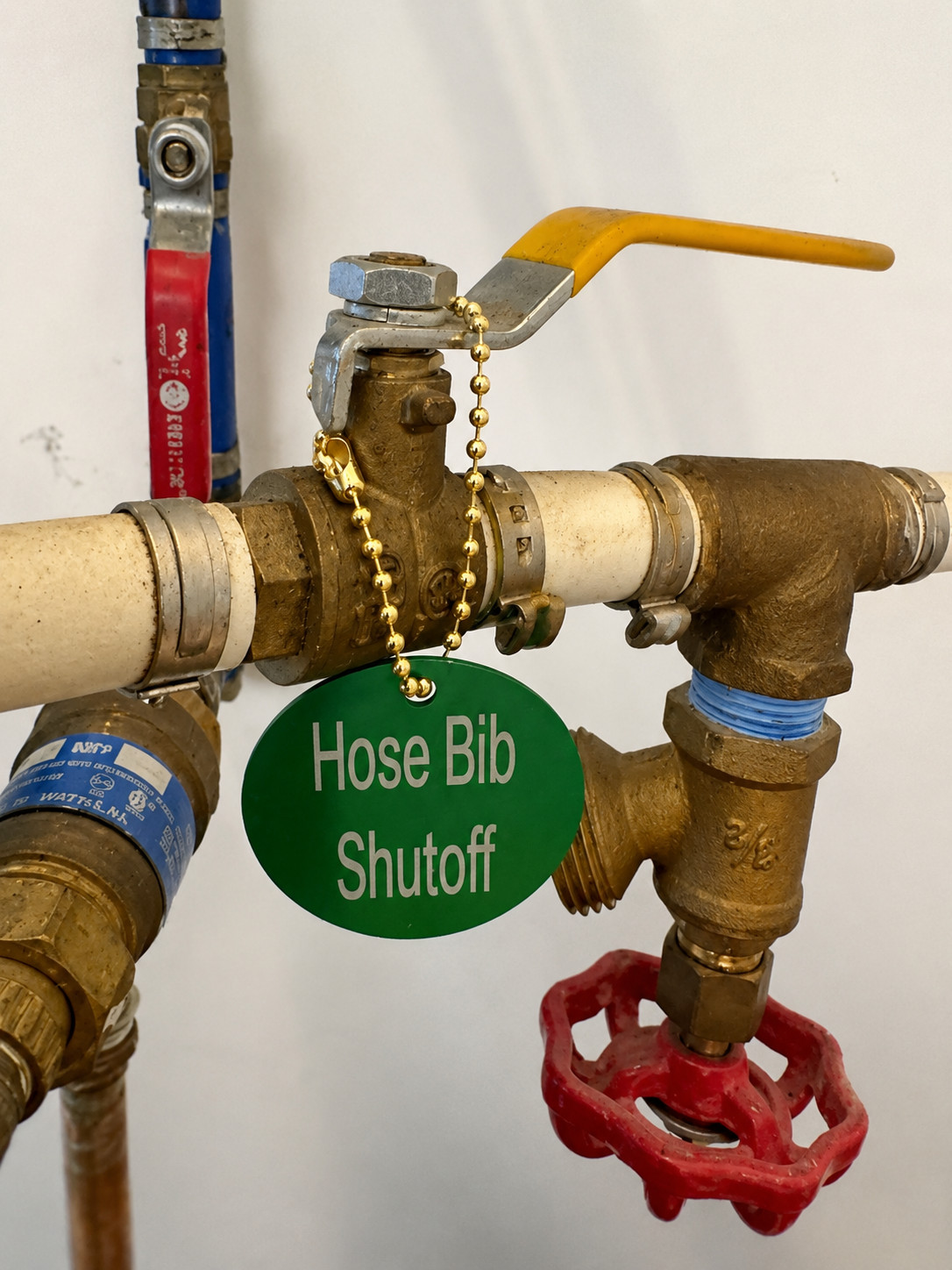 Plumbing Valve Tags Round Anodized Aluminum Laser engraved Utility Room Markers