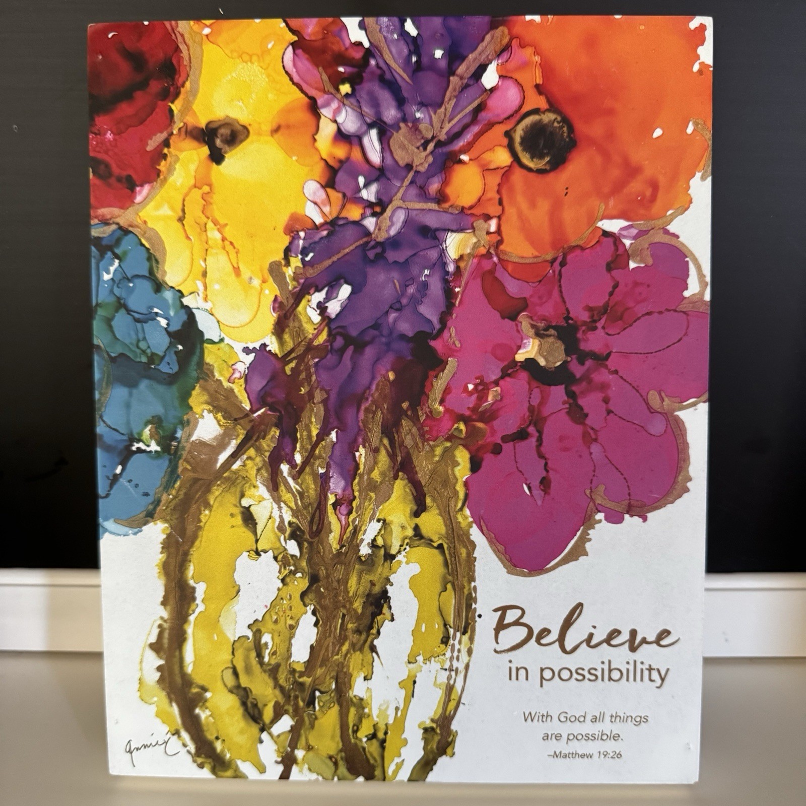 Believe in Possibility Floral Wall Art – Multicolor