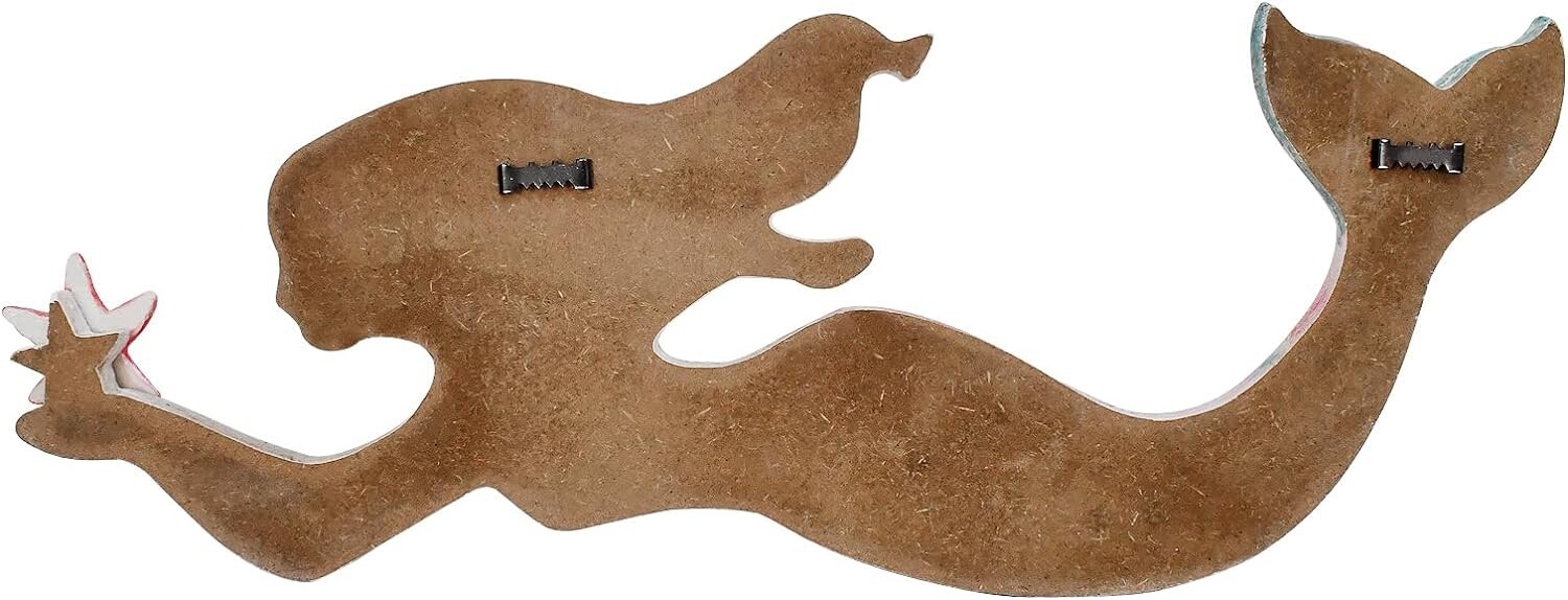 Wooden Mermaid Wall Decor Beach Art Hanging Mermaid Plaque Sign Nautical decor