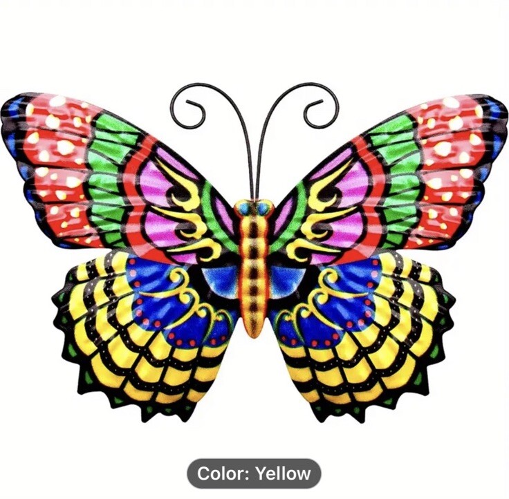 3D Metal Butterflies Set Of 4 Hanging Decor Garden Wedding Party Decor