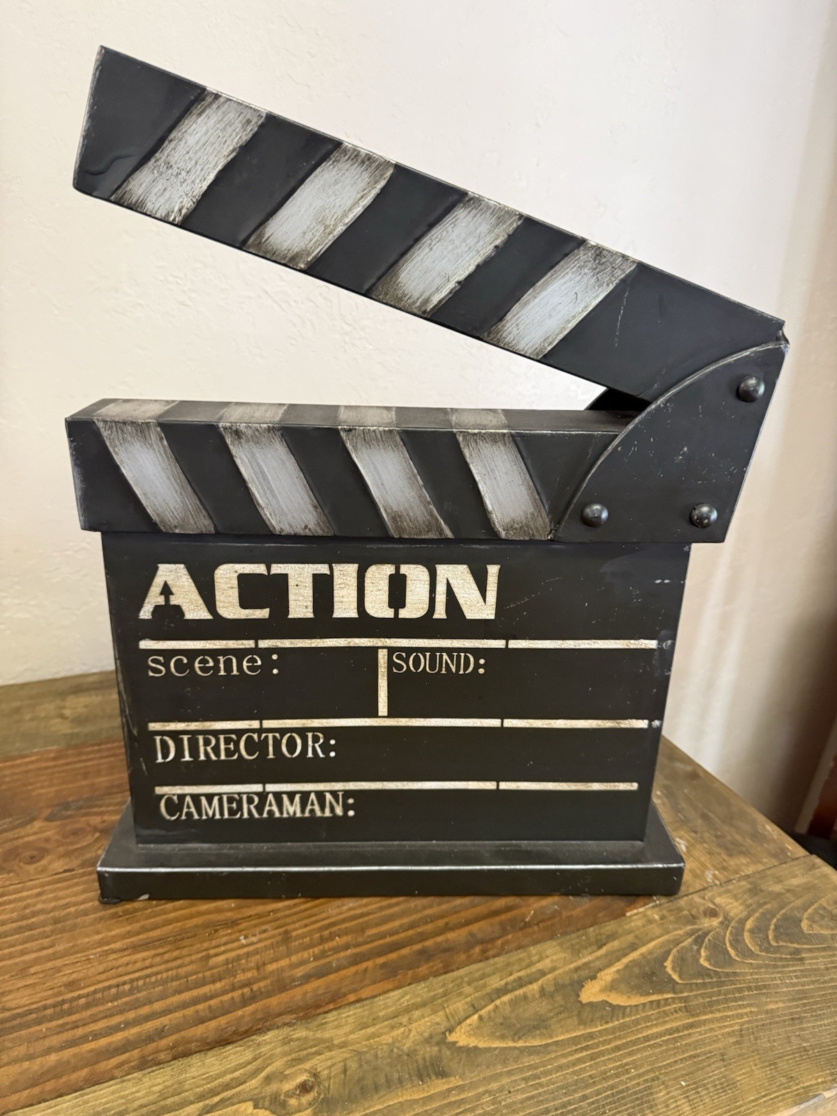 Movie Clapper Home Decor Metal Black Vintage Style 19 In By 15 In Nice Colors