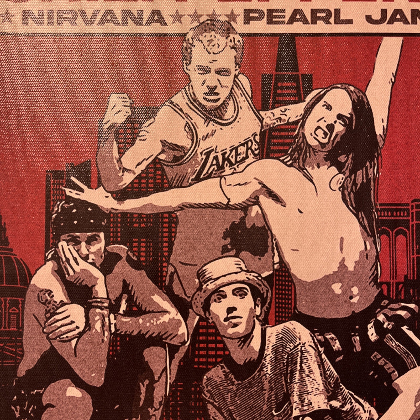 Red Hot Chili Peppers Cow Palace Concert Nirvana Peal Jam Vinyl Poster