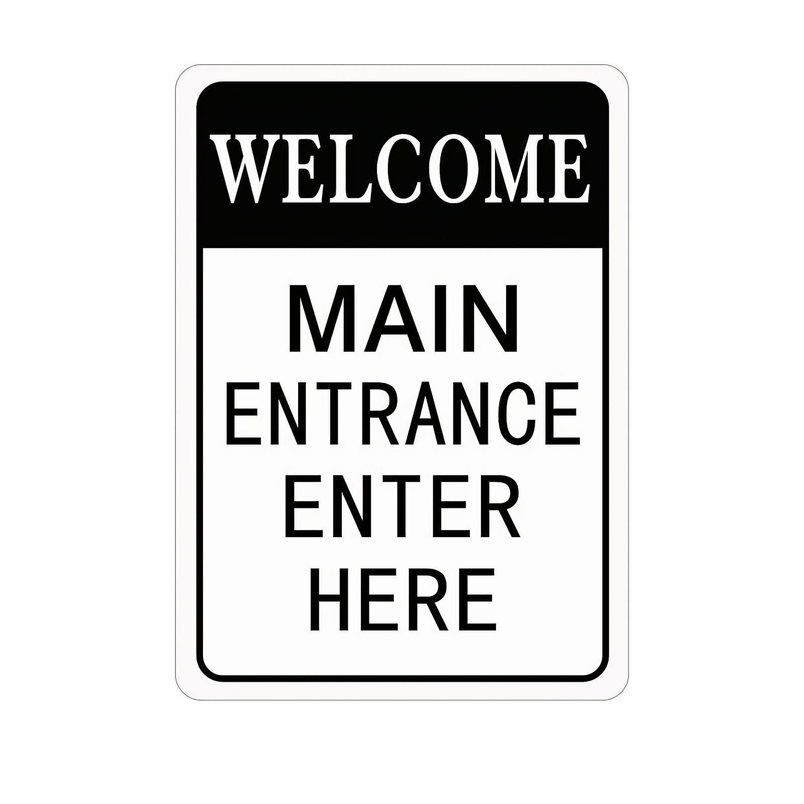 Metal Welcome Sign Aluminum Sign 8×12 Funny Door Mounted Business Decor