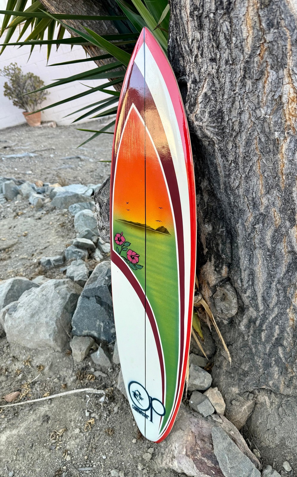 Ocean Pacific OP Vintage Style Decorative Surfboard Wall Plaque 39″ x 10″