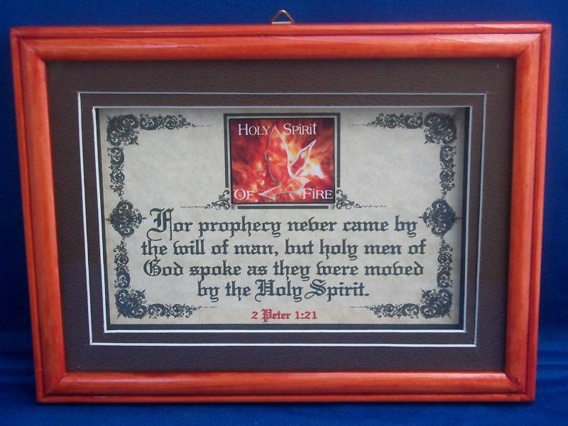 NEW Bible Verse Plaque “PROPHECY NEVER CAME BY THE WILL OF MAN” Christian Gift