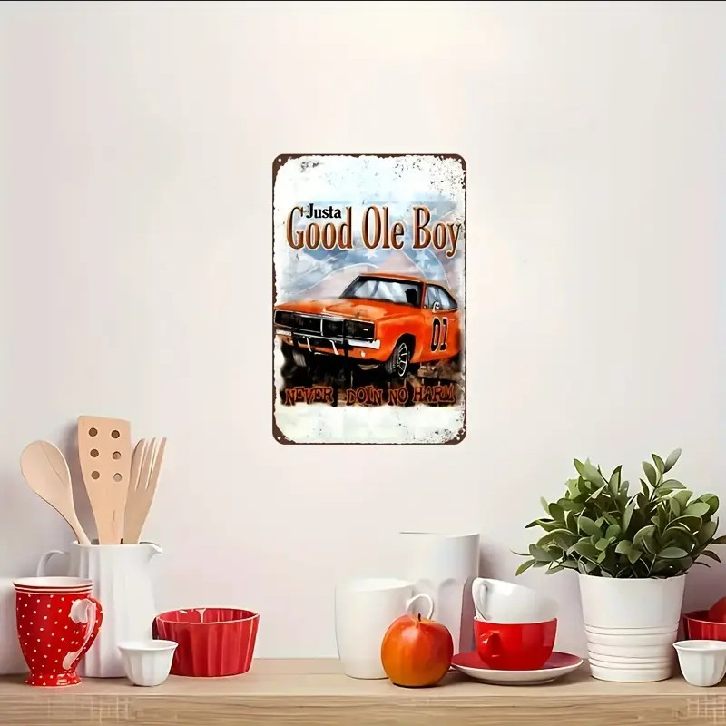 Dukes Of Hazzard TV Movie Metal Sign Film Decorative Vintage Look 8x12in A