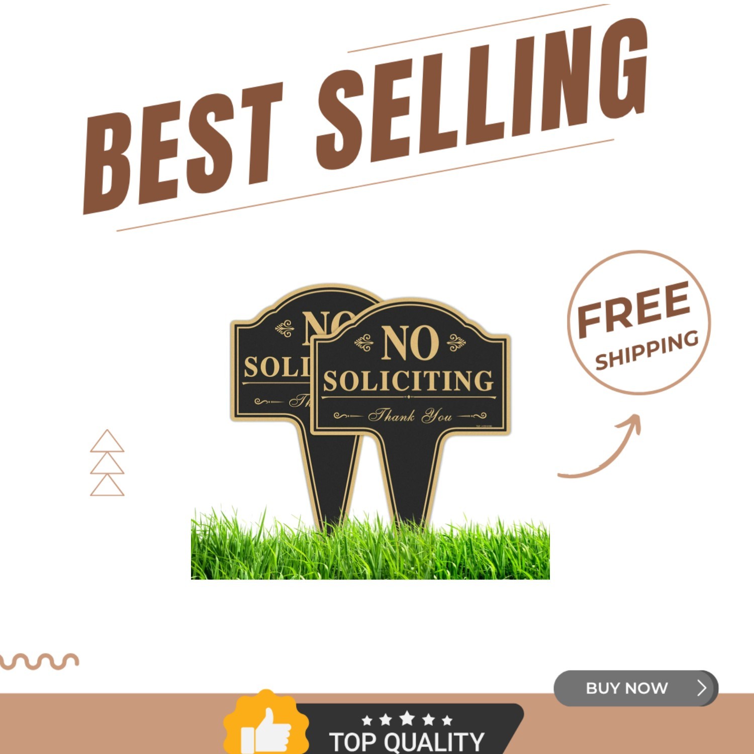 Durable 14” x 10” Anti-Solicitation Signs – 2 Pack, Rust-Free & UV Protected