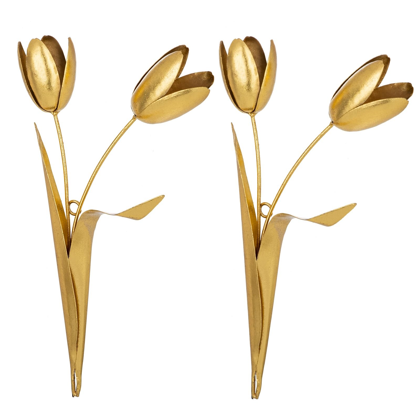 Metal Flowers Wall Decor, 15″ Metal Tulip Flowers Rustic Wall Art Decoration …
