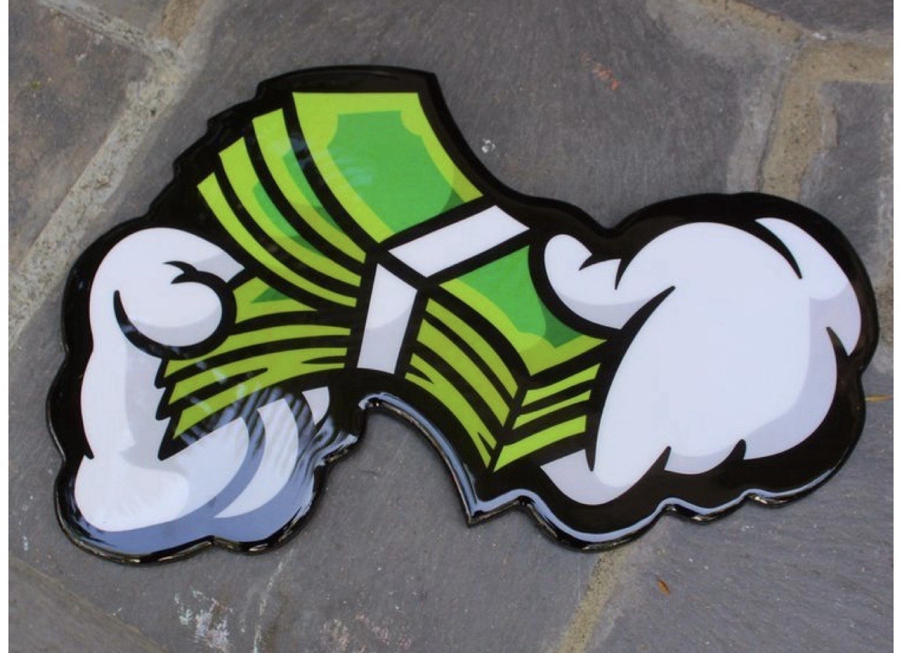 Kaws Money Flip Wall Decor Made By Hypnotic Art Design/free shipping
