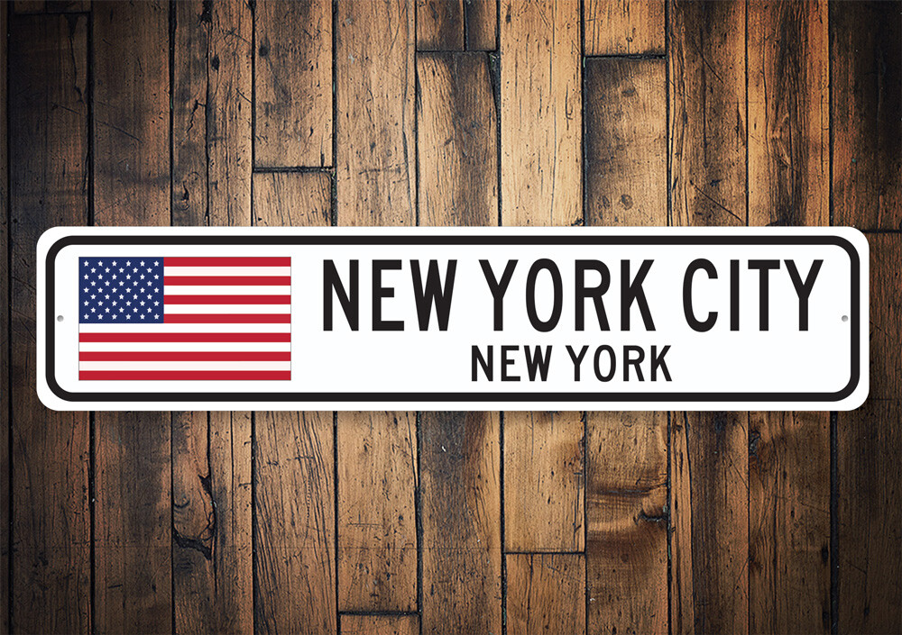 Personalized Any Country Flag,City and State Aluminum Street Sign