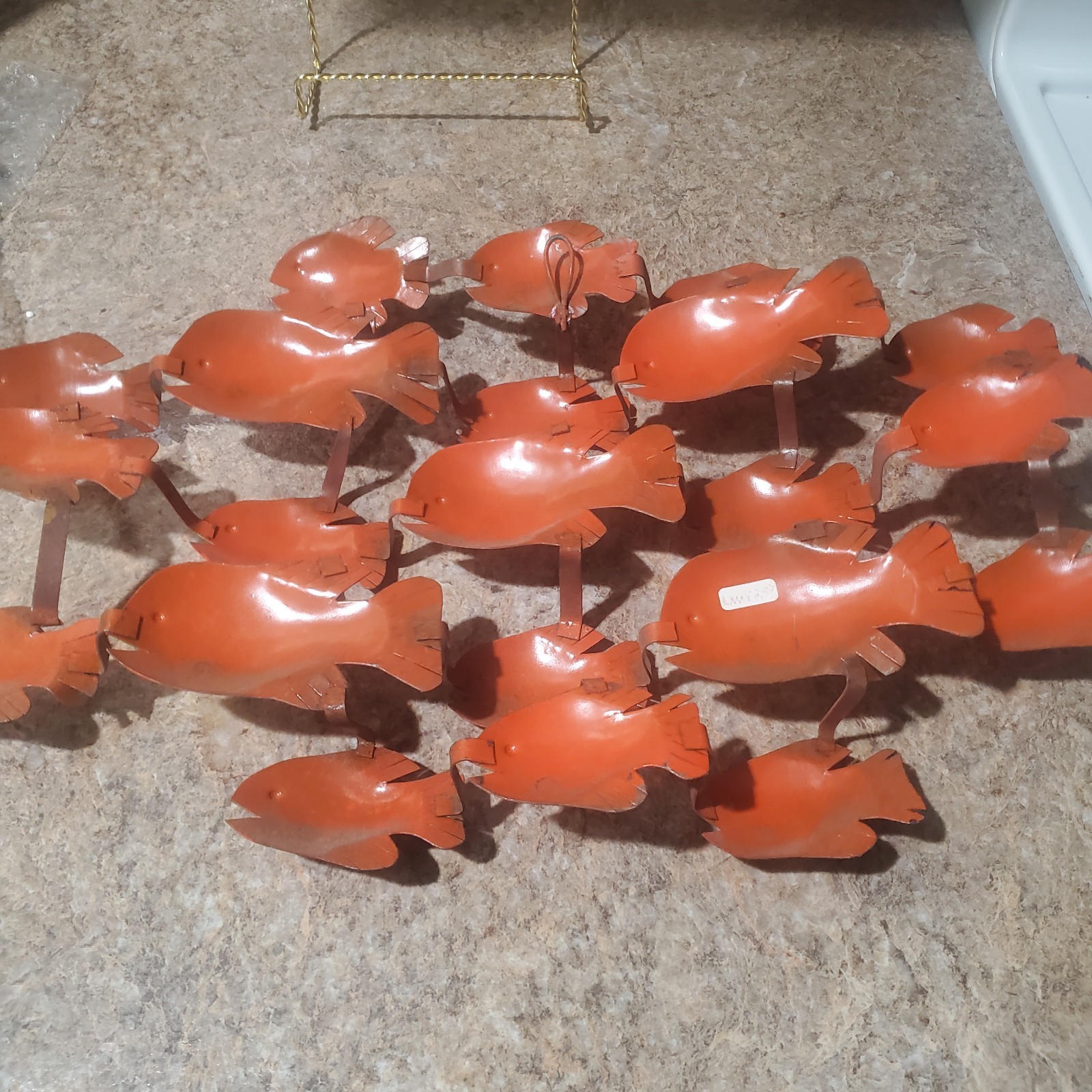 School Of Fish Metal Wall Art Decoration. Measures 17 X 11