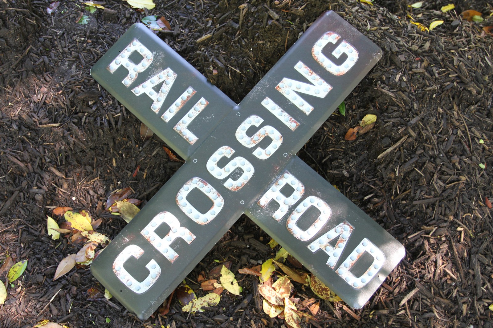 RAILROAD CROSSING Sign,Collectible Train Memorabilia,Transportation T-RRS